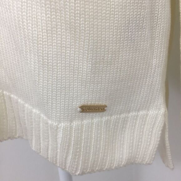 Calvin Klein White Turtleneck Knit Sweater - Picture 2 of 4